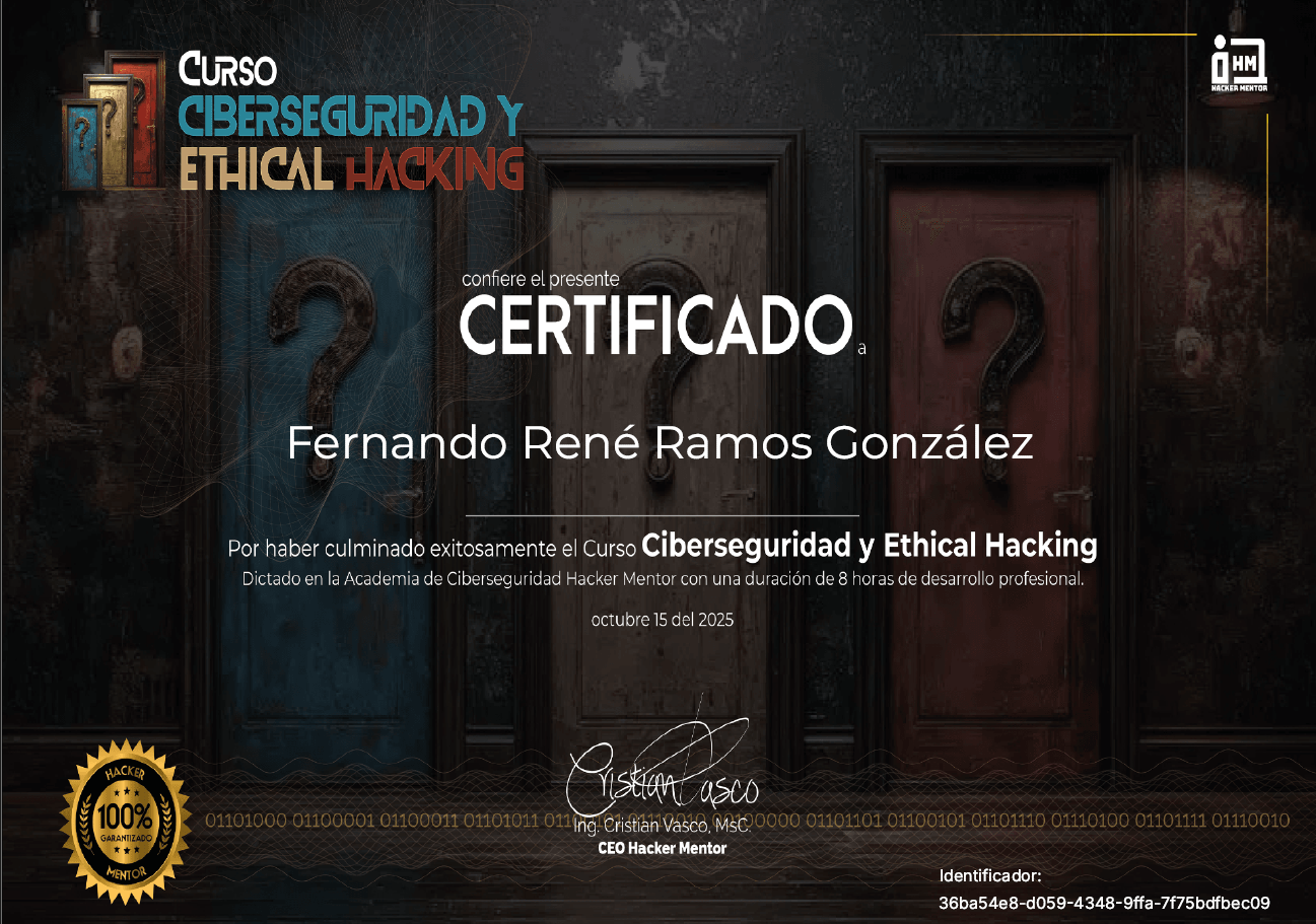 Ciberseguridad y Ethical Hacking